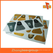 Гуанчжоу поставщик оптовой печати и упаковки глянцевая или матовая отделка на заказ самоклеющаяся мебель металлическая этикетка